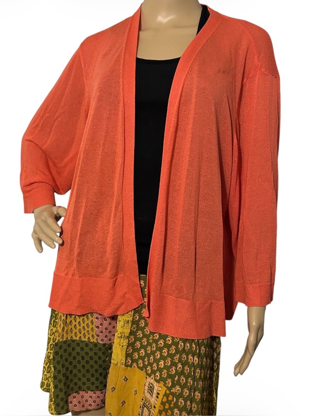 Cato 1946 Open Front Layering Cardigan Women 26/28W Lightweight Casual Comfort